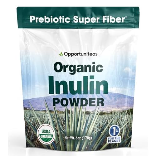 Opportuniteas Organic Agave Inulin Powder Soluble Fiber Ingredient from Blue Agave, Unflavored