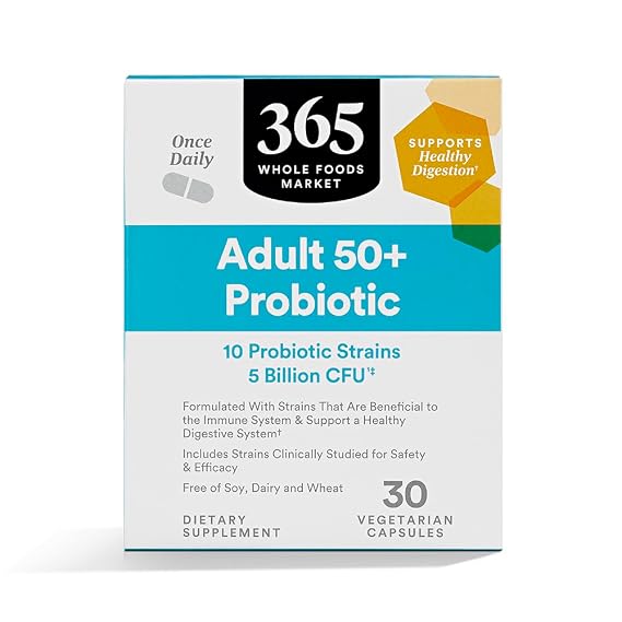 365 by Whole Foods Market, Adult 50+ Probiotic 5 Billion CFU, 30 ct