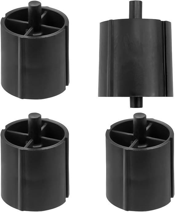 4 PCS Core Replacement Tape Holder Accessories, Universal Tape Dispenser Core for 1 Inch Spindle Office Desktop Tape Dispensers, Black Desktop Tape Hub Replacement for Home Office