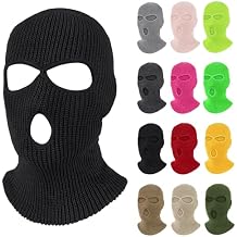 Pukavt 3 Hole Winter Knitted Mask, Full Face Cover Ski Mask Warm Balaclava for Skiing, Motorcycle, Snowboard