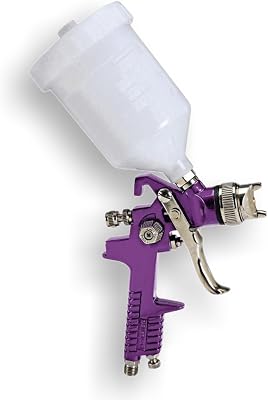 HVLP Gravity Feed Air Spray Gun 20 oz Cup, 6 CFM @ 40 PSI, Adjustable Fan Pattern, Professional Finish for Auto or Wood, Compatible with Central Pneumatic Paint Guns
