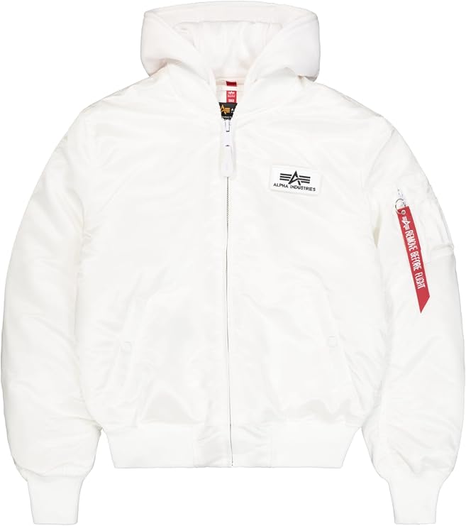 Alpha Industries Men's MA-1 Zip Hood Backprint Bomber Jacket