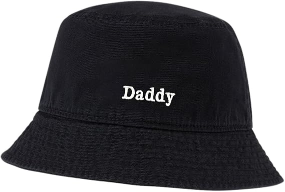 Bucket Hat for Men Women Daddy Embroidered Washed Cotton Unisex Bucket Hats