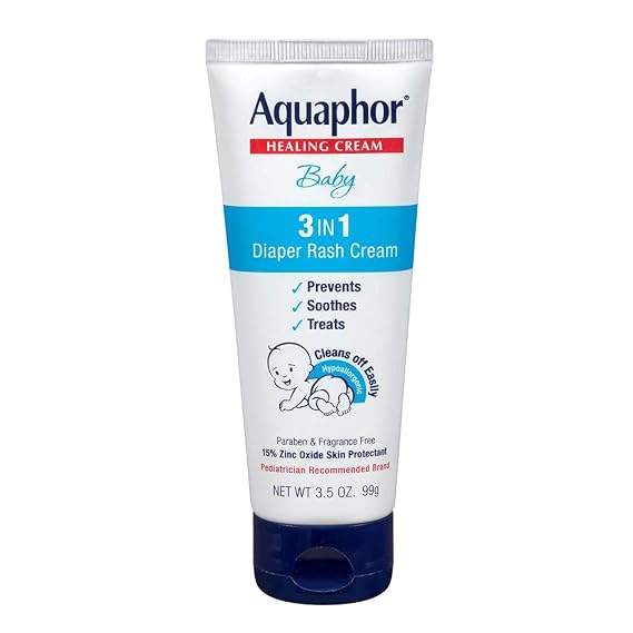 Aquaphor Baby Healing Cream 3 In 1 Diaper Rash 3.5 Ounce (100ml)