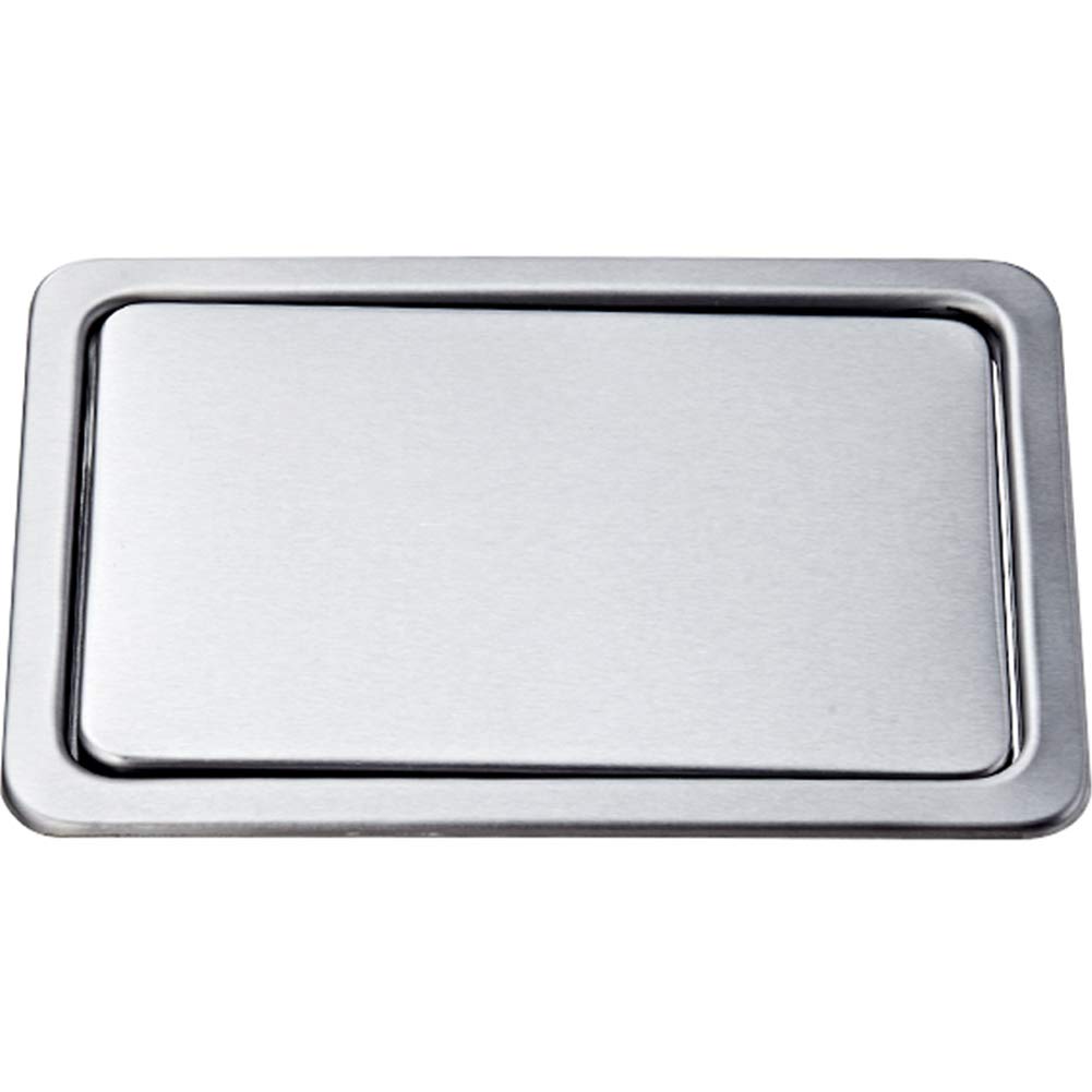 Pearlead Simple Trash Grommet for Kitchen Countertop with Auto Cover Built-in Polished Stainless Steel Grommets 7.8720cm Countertops Garbage Can Door Chute Hole Drawer