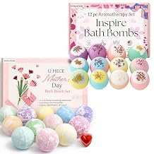 EvolutionUSA Inspire & Mother's Day Bath Bombs for Women Bundle Offer - Lush Gift Sets for Women, Beautiful Flower Bombs Natural Organic Women's Bath Bombs