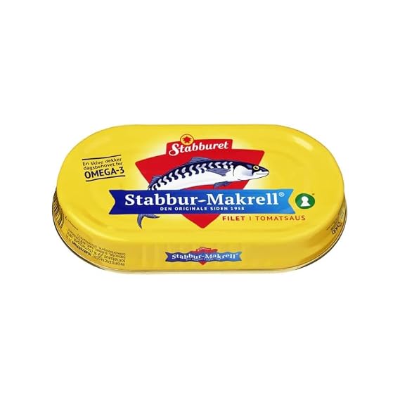 Stabburet Mackerel Fillets/Tomato, 5.5-Ounce Tin