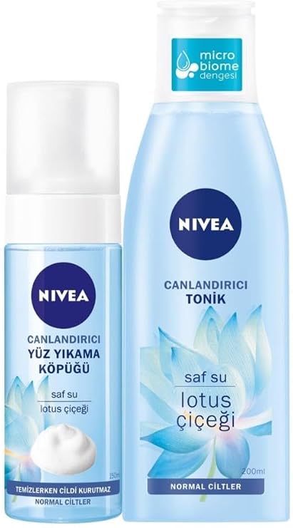 Nivea Yüz Yıkama Köpüğü Yatıştırıcı Kuru/Hassas Ciltler, Derinlemesine Yüz Temizleme, Doğal Badem Yağı, 150mlx2