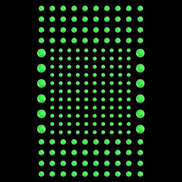 202 Pcs Domed Glow in The Dark Dots Stickers Luminous Wall Ceiling Stickers Different Sizes Fluorescent Glowing 3D Ultra Bright Dots Wall Decals Ceiling Decor for Kids Bedroom Birthday Party