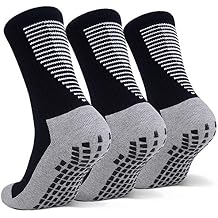 JHM Grip Non Slip Anti Slip Non Skid Slipper Sport Athletic Socks for Men and Women for US shoe sizes 6-12