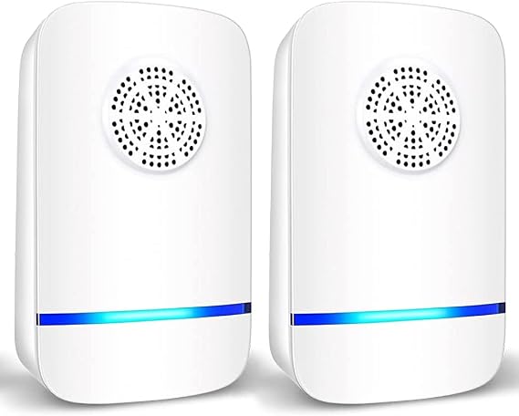 Ultrasonic Pest Repeller 2 Pack, Insect Control, Spider Repellent, Plug in Indoor Mouse Deterrent, Anti Moths, Ants, Bed Bugs, Fleas, Cockroaches, Flies, Spider, Wasp (Classic 2 Pack)