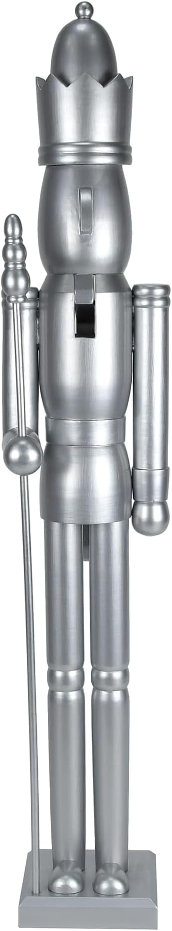 Jeco Inc. 36 Inch Wooden Silver King Nutcracker