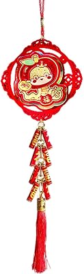 Chinese New Year Hanging Decorations, Artificial Fire Crackers Decor, Snake Chinese New Year Ornaments, Traditional Red Lucky Oriental Pendant Ornaments for Lunar New Year Decorations