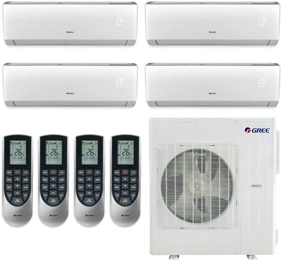 GREE 36,000 MULTI+ Ultra 23 SEER QUAD Ductless Mini Split System (9-9-9-9)