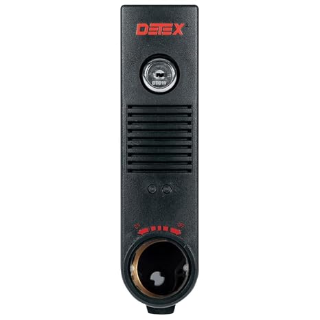 Detex EAX-500 Series Stand Alone Surface Mount Door Alarm, Exit Alarm Function, Black Finish
