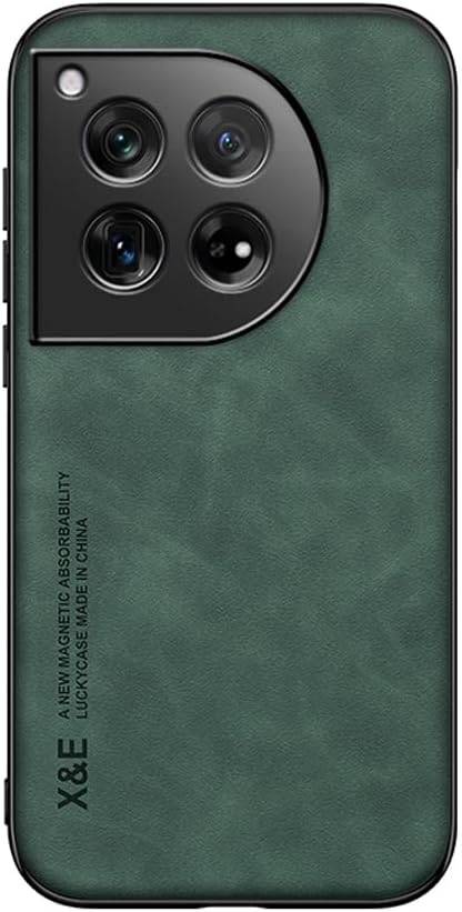 Kepuch Silklike Case for Oneplus 12 - Cover Bumper Built-in Metal Plate for Oneplus 12 - Green