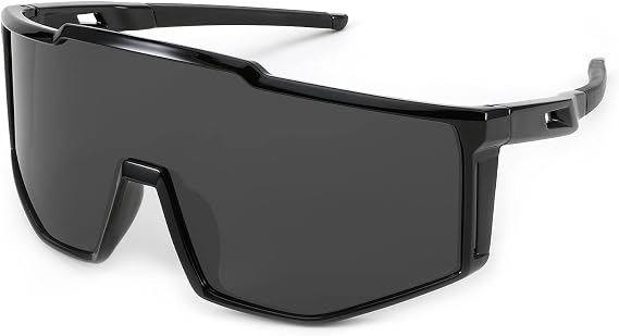 Karsaer Vision Sports Sunglasses Wraparound Glasses 80s Visor Shield Baseball Sunglasses for Youth Kids Teens Boys Girls 8-16