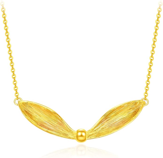 CHOW TAI FOOK 999 Pure 24K Gold Year of Rabbit Ear of Rabbit Necklace