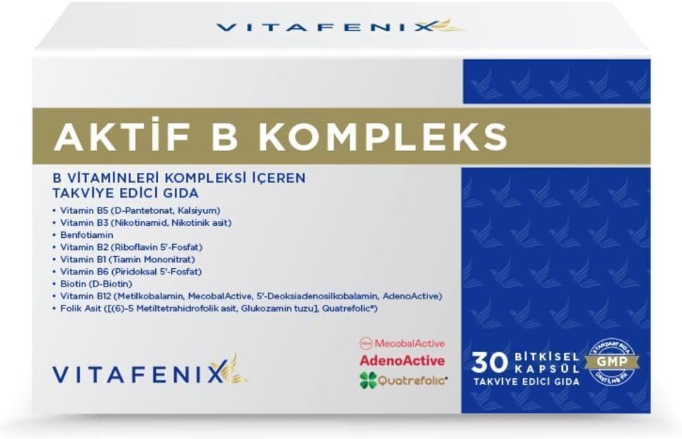 Vitafenix Active B Complex Benphothiamine and Basic B Vitamins 30 Capsules
