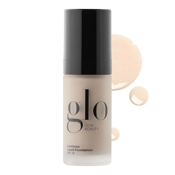 Glo Skin Beauty Luminous Liquid Mineral Foundation SPF 18, Porcelain | Sheer to medium coverage, dewy finish, evens skin tone, corrects imperfections, SPF 18 daily wear, fair skin