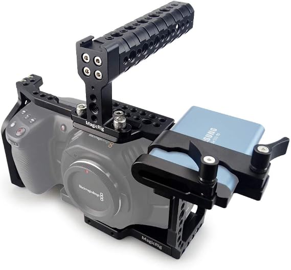 Camera Cage Kit for Blackmagic Design Pocket Cinema Camera 4K / 6K | BMPCC 4K / 6K Cage | with Top Handle, T5 SSD Holder | Camera Cage Accessories | Aluminum Alloy Cage | Detacbable