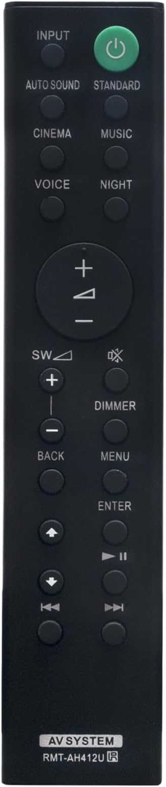 RMT-AH412U Replacement Remote Control Compatible with Sony Soundbar