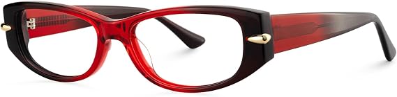 VOOGLAM Blue Light Glasses for Women Men Computer Phone TV Anti Eyestrain Dry Eyes Rectangle Oval Eyeglasses Erica