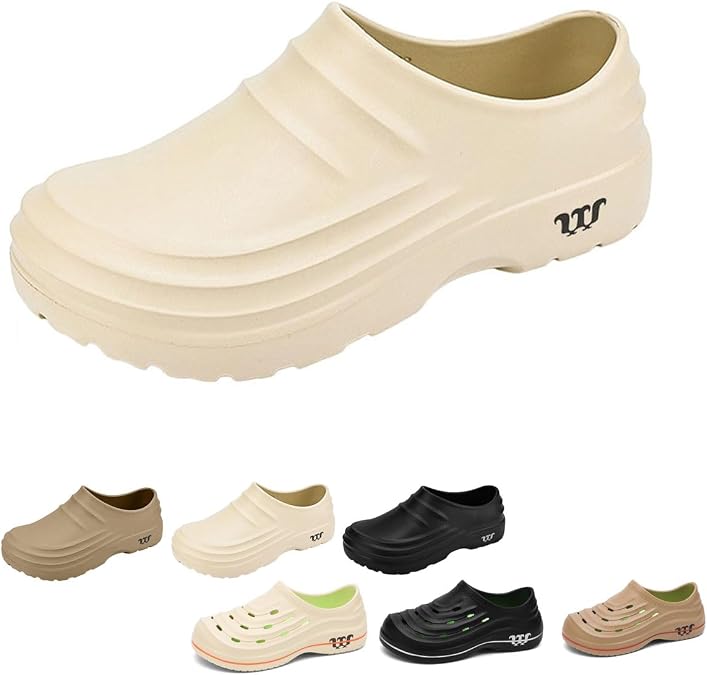 Clogs for Women Men, Chef Shoes Slip Resistant, Kitchen Waterproof Zapatos de Chef for Women