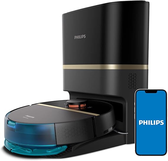 Philips XU7100/01 Homerun 7100 Serisi Islak Kuru Moplu Toz Toplama Istasyonlu Robot Süpürge Siyah