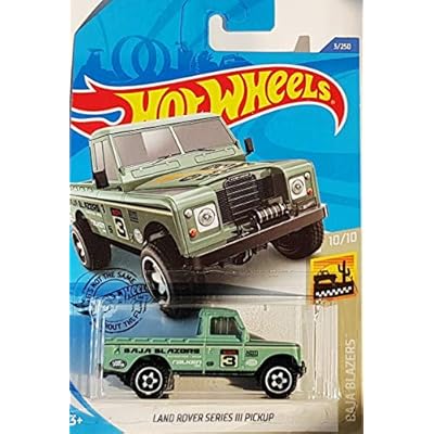 Hot Wheels 2020 Baja Blazers Land Rover Series III Pickup, 3250 Green, Truck, Toy Car, Boys, Youth