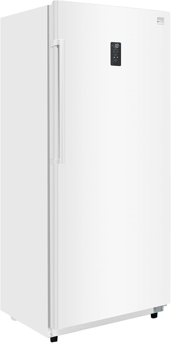 "Kenmore Upright freezer - Convertible Refrigerator/Freezer, 4 Shelves, Garage Ready, Meat Storage, Auto Defrost, Congelador For Home, Apartment, Cottage, Basement, 17.0 Cubic Feet Capacity, White "
