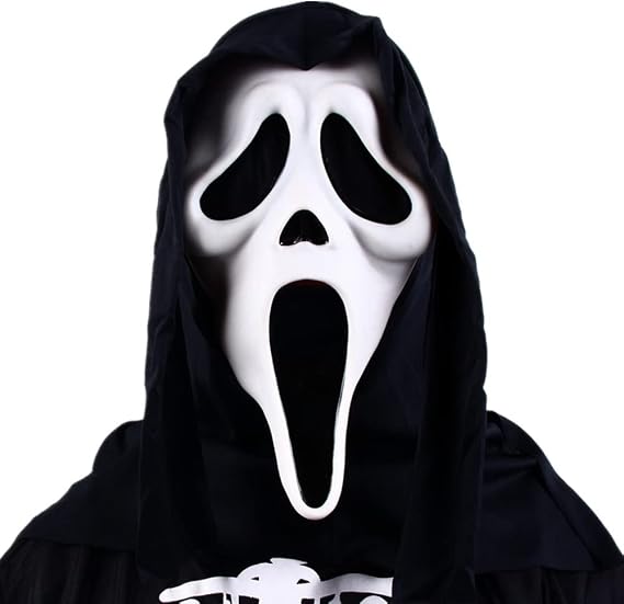 Halloween Scary Mask Adult, Ghost Face Mask for Men Women, Scream Mask Cosplay Costume Ghost Mask Party Horror Full Head Mask
