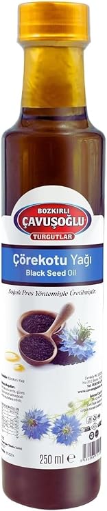 Bozkırlı Çavuşoğlu Natural Cold Pressed Black Cumin Oil Glass Bottle 250 Ml
