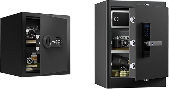 RPNB 1 of 1.2 Cuft Deluxe Home Safe with Removable Shelf, 1 of 2.8 Cuft Smart Touchscreen Biometric Fingerprint Home Safe, Bundle