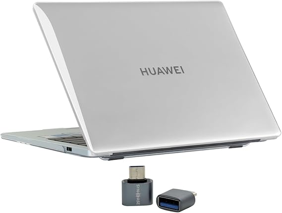 Huawei MateBook 14 Kılıf Uyumlu Kristal Parlak Sert Hard Case İnce Hafif Darbe Çizilme Koruma 2021-2023 Şeffaf