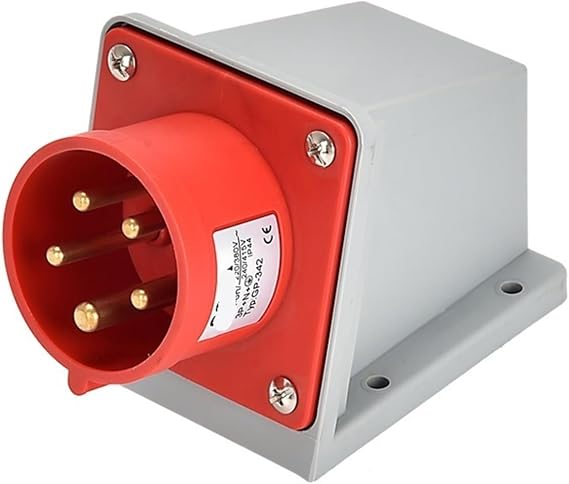 IP44 Industrial Plug Waterproof Socket Connector 16A 32A 3 Pin 4 Pin 5 Pin Panel and Surface Coupler 220V 380V 415V(Surface Plug 5P 32A)