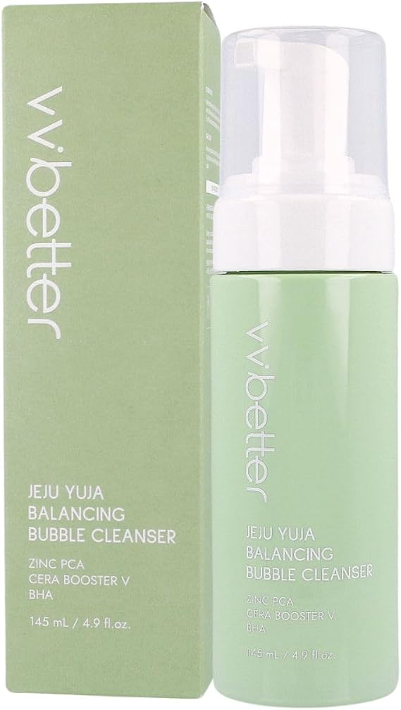 [vvbetter] JEJU YUJA Balancing Bubble Face Cleanser Foam -Mild - 145ml, Advanced Korean Skincare - All Skin Types