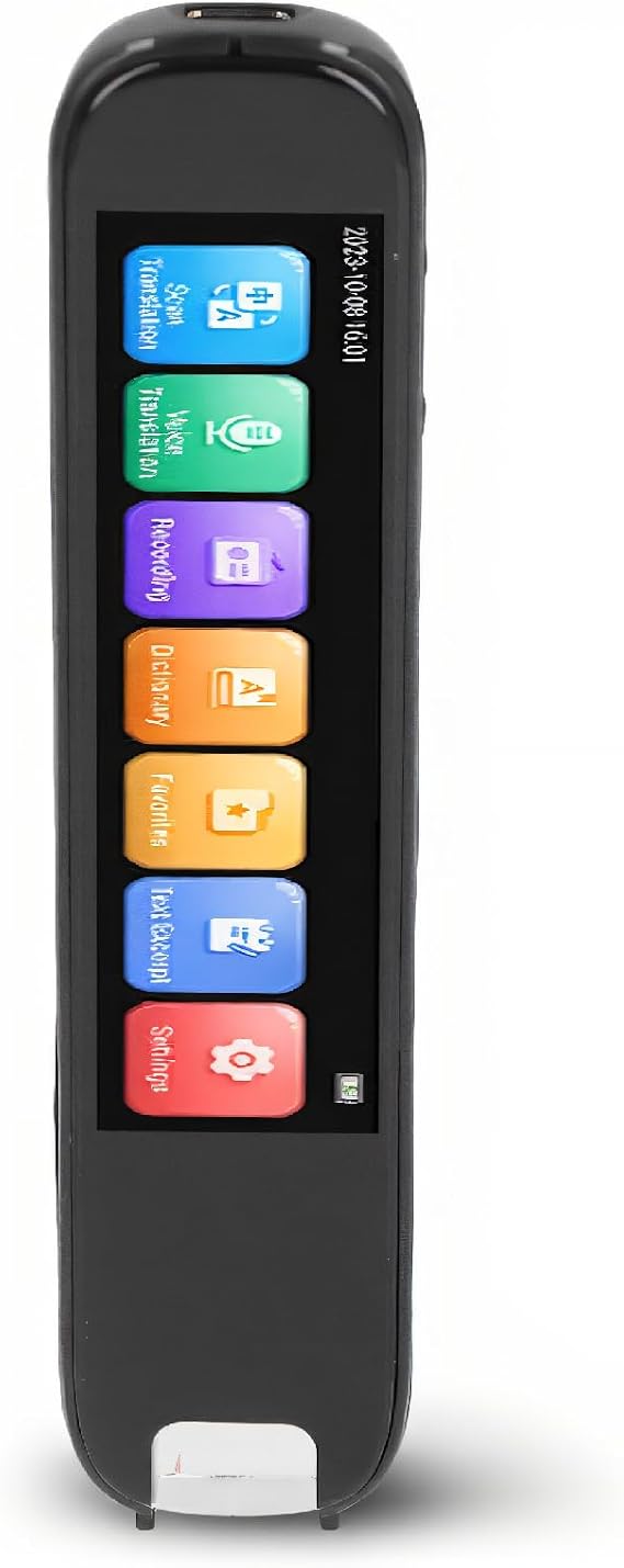Translation Scanning Pen, Translator, 3.71 Inch Screen Reading Pen, 112 Language Translating Device, OCR Digital for Language Learners Business Travel