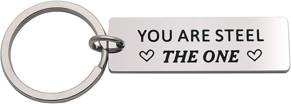 Beeshion 11 Years and I Steel Love You Keychain Personalised 11th Wedding Anniversary Jewelry for Men Women Boyfriend Gift