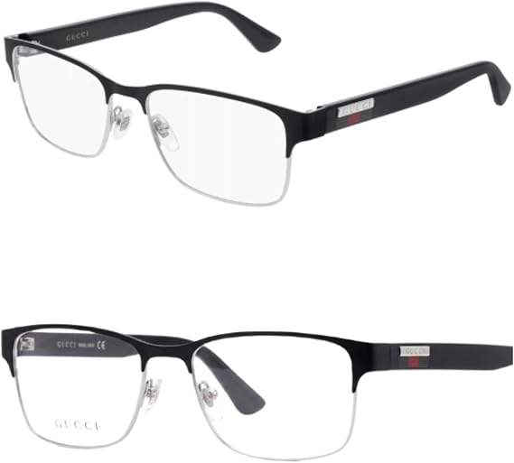 Gucci GG0750O Designer Fashion Eyeglasses Stylish Metal Rectangular l Frame Eyewear with Luxury eSHADES Kit - Embrace Sophistication and Elegance