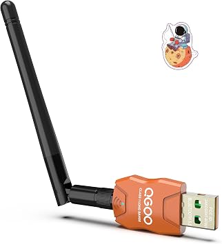 Class 1 Long Range Bluetooth Adapter for PC, QGOO USB Bluetooth Adapter for PC 5.3+EDR, Dongle Receiver Support Windows10/8.1/8/7(orange-129)