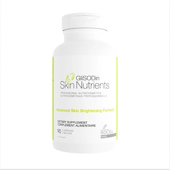 Glisodin Skin Nutrients Advanced Skin Brightening Formula for Brighter, Clearer, and Firmer Complexion Helps Reduce Blemishes - 90 Capsules