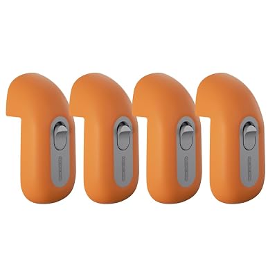 EUDEMON Child Proof Door Finger Pinch Guard, Baby Revolving Door Stopper, Door Latch Door Guard, Easy to Install 4 Pack,Orange