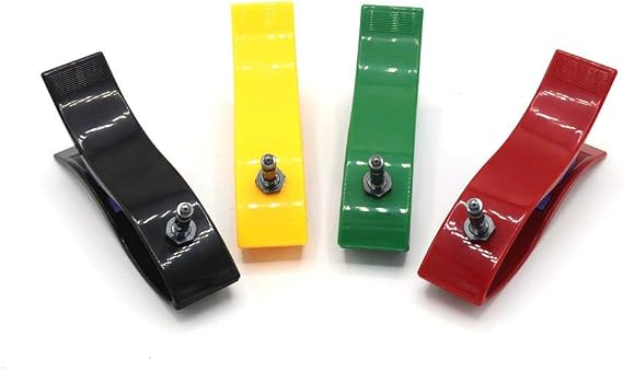 Universal Compatible ECG/EKG Electrodes Multiple Color Limb Clamp Adapter Set of 4 (Pediatric Size)