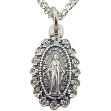 CB Silver Toned Medal Pedant, 7/8 Inch
