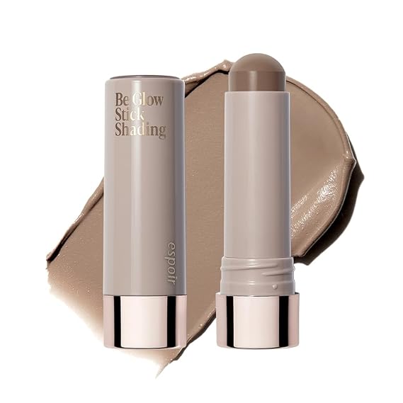 Espoir Be Glow Shading Stick Contour #1 Neutral GrayCreamy Solid Texture & Smooth Gliding on Face with Hyaluronic Peptide, Well-Blending and Seamless Contouring for Daily Makeup, Natural Color