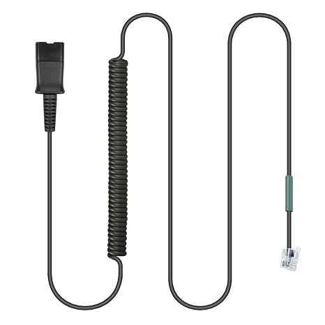 U10P Headset Adapter RJ9 Cable for Plantronics Quick Disconnect Headset