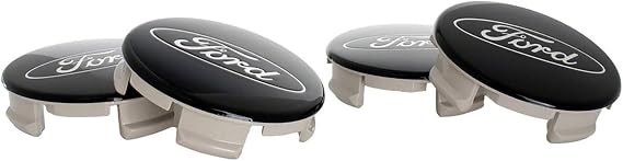 Ford Truck/SUV Black and Chrome Wheel Center Cap Kit for F-150 (4 Center Caps)