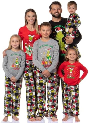 Dr Seuss Pajamas The Grinch Who Stole Christmas Holiday Family Pajama Set