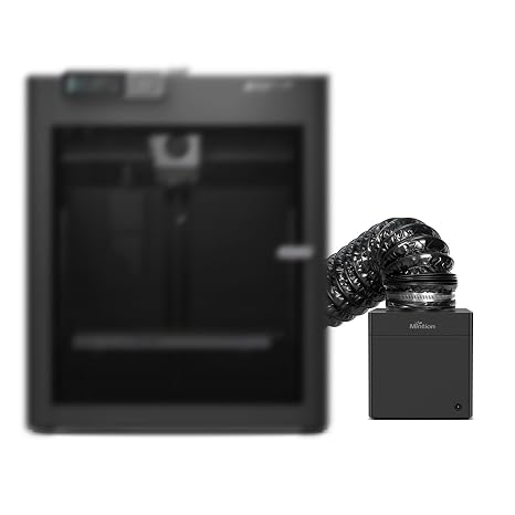 3D Printer Filter System for Bambu Lab P1S/X1C with HEPA H13 Carbon Filter | Works with Enclosed Printers, Triple-Layer Filtration to Reduce Odors, VOCs and Ultrafine Particles for ABS/ASA/PLA/PETG